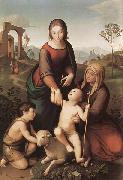 Overbeck, Johann Friedrich Maria und Elisabeth mit dem Jesus oil on canvas